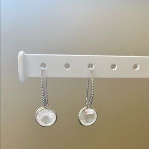 Judith Ripka sterling silver hook back earrings